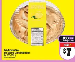 FreshCo WonderBrands or Rise Baking Lemon Meringue Pie 635-638 g offer