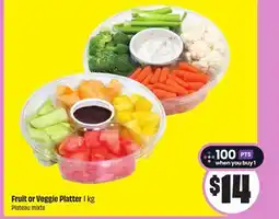 FreshCo Fruit or Veggie Platter 1 kg offer