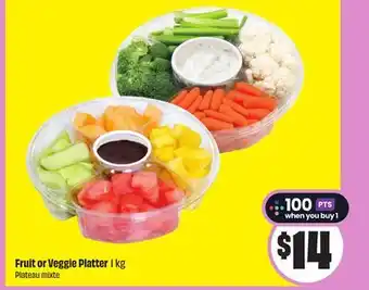 FreshCo Fruit or Veggie Platter 1 kg offer