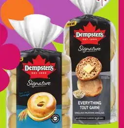 FreshCo Dempster's Sourdough or Everything English Muffins 6pk or Signature Bagels 5pk offer