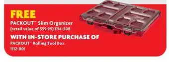 Home Hardware Packout Slim Organizer offer