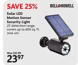 Home Hardware BELL & HOWELL Solar LED Motion Sensor Security Light offer