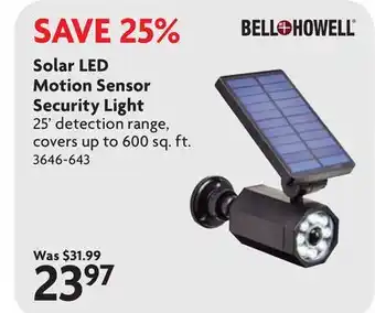 Home Hardware BELL & HOWELL Solar LED Motion Sensor Security Light offer