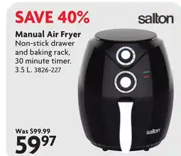 Home Hardware Manual Air Fryer offer