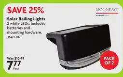 Home Hardware MOONRAYS Solar Railing Lights offer