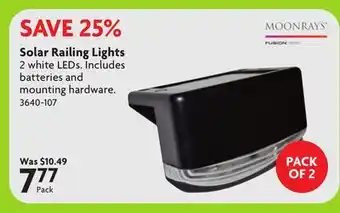 Home Hardware MOONRAYS Solar Railing Lights offer