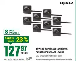 BMR OPAZ WINDSOR PASSAGE LEVERS offer