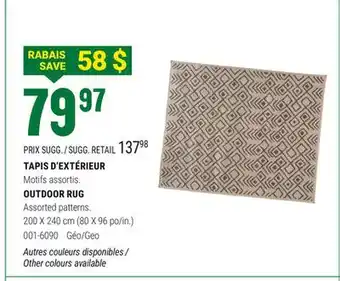 BMR TAPIS D'EXTÉRIEUR offer