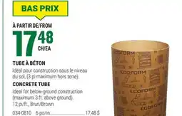 BMR TUBE À BÉTON offer