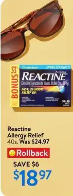 Walmart Reactine Allergy Relief offer