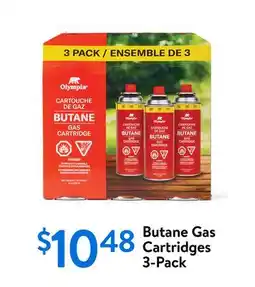Walmart Butane Gas Cartridges 3-Pack offer