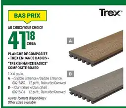 BMR PLANCHE DE COMPOSITE  TREX ENHANCE BASICS  offer