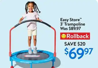 Walmart Easy Store 3' Trampoline offer