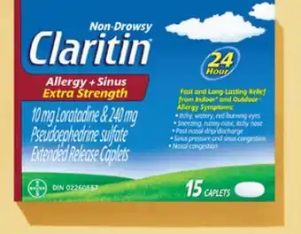 Walmart Claritin 40s or Allergy + Sinus 15s offer