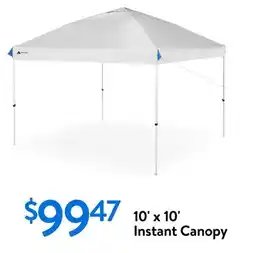 Walmart 10' x 10' Instant Canopy offer