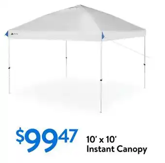 Walmart 10' x 10' Instant Canopy offer