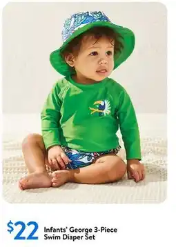 Walmart Infants' George 3-Piece Swim Diaper Set offer