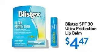 Walmart Blistex SPF 30 Ultra Protection Lip Balm offer