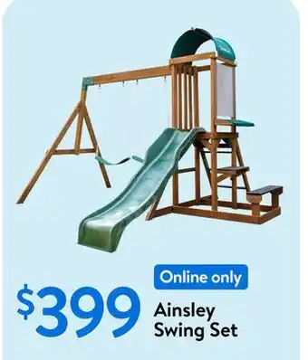 Walmart Ainsley Swing Set offer