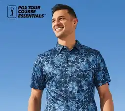 Walmart Men's PGA TOUR Tropical Print Polo Shirt or Shorts offer