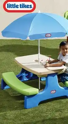 Walmart Easy Store Picnic Table with Umbrella offer