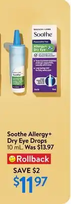 Walmart Soothe Allergy+ Dry Eye Drops offer