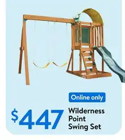 Walmart Wilderness Point Swing Set offer