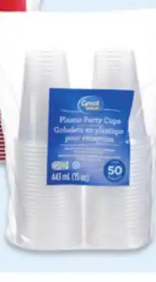 Walmart Great Value Red 473 mL or Clear 443 mL Plastic Party Cups offer