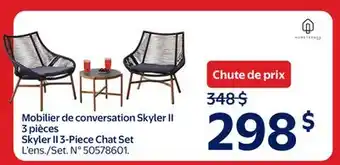 Walmart 3 pieces Skyler ll 3-Piece Chat Set offer