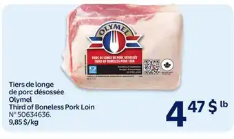 Walmart Olymel Third of Boneless Pork Loin offer