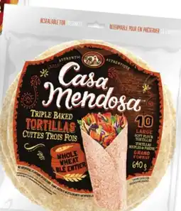 Walmart Casa Mendosa 10 Tortillas 10-Pack 640 g offer