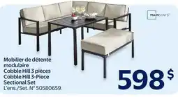 Walmart Cobble Hill 3-Piece Sectional Set offer