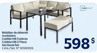 Walmart Cobble Hill 3-Piece Sectional Set offer