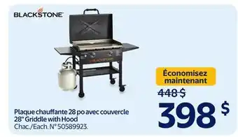Walmart Plaque chauffante 28 po avec couvercle 28 Griddle with Hood offer