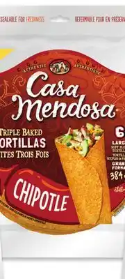 Walmart Casa Mendosa Chipotle Tortillas 6-Pack 384 g offer