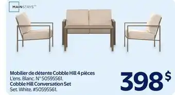 Walmart Mainstays Cobble Hill Conversation Set offer