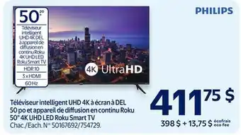 Walmart 50 4K UHD LED Roku Smart TV offer