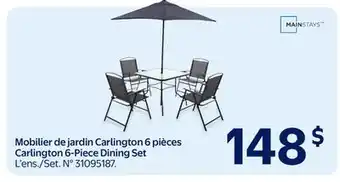 Walmart Carlington 6-Piece Dining Set offer