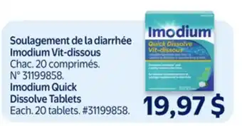 Walmart Imodium Quick Dissolve Tablets offer