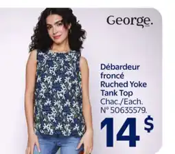Walmart Ruched Yoke Tank Top offer