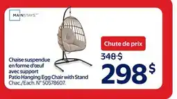 Walmart Patio Hanging Egg Chair with Strand offer