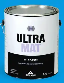 Canac UltraMat Ceiling Latex Paint Natural White 3.7 L offer