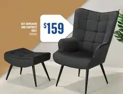 Canac Sky Armchair and Footrest Grey offer