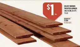 Canac Select Brown Treated Lumber 1 in. x 6 in. x 4 ft offer