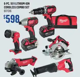 Canac 6-Pc. 18 V Lithium-Ion Cordless Combo Set offer