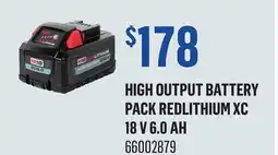 Canac High Output Battery Pack REDLITHIUM XC 18Â V 6.0Â Ah offer