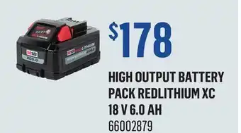 Canac High Output Battery Pack REDLITHIUM XC 18 V 6.0 Ah offer