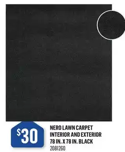 Canac Nero Lawn Carpet interior and exterior 78 in. x 78 in. Black offer