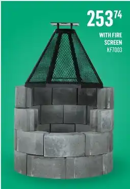 Canac Concrete Block Fireplace with Fire Screen offer