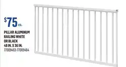 Canac Pillar Aluminum Railing White offer